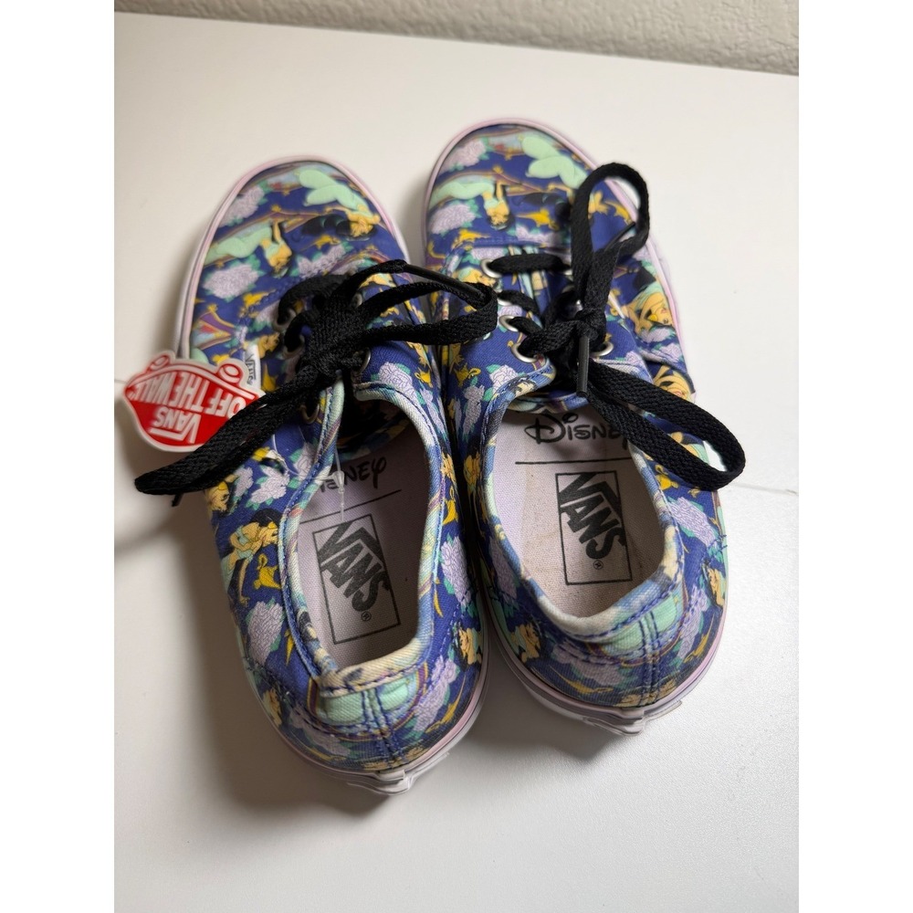 Disney x Vans Authentic Princess Jasmine Purple Floral Sneakers W 7 M 5.5 - Picture 6 of 11